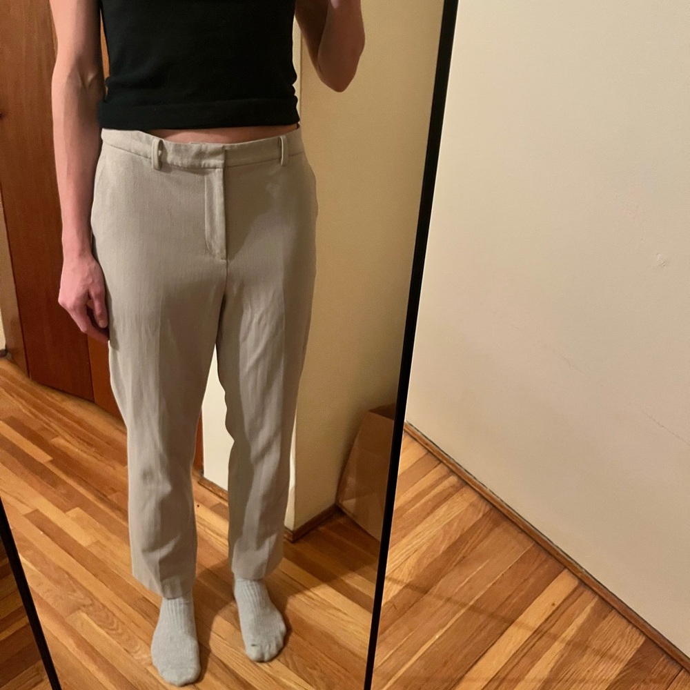 Uniqlo Slim Dress Pants in Light Beige